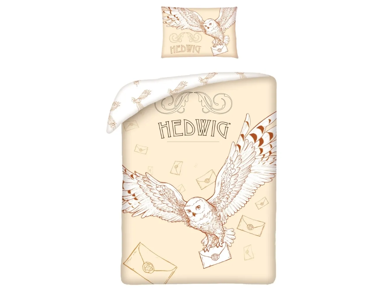 Harry Potter Hedwig Junior Sengetøj 100 x 135 cm - 100 Procent Bomuld