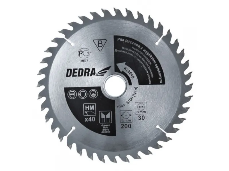 Dedra sagblad 190x20 mm 60 tenner med sintrede skjær - H19060G