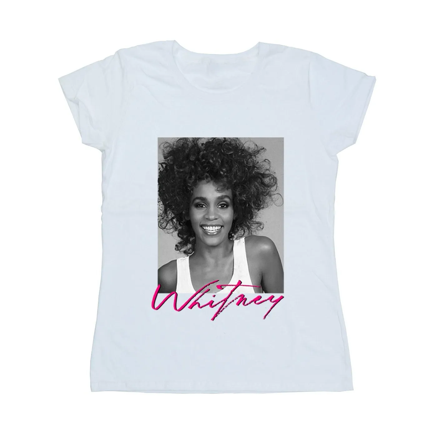 Whitney Houston Womens/Ladies Smile Photograph Cotton T-Shirt