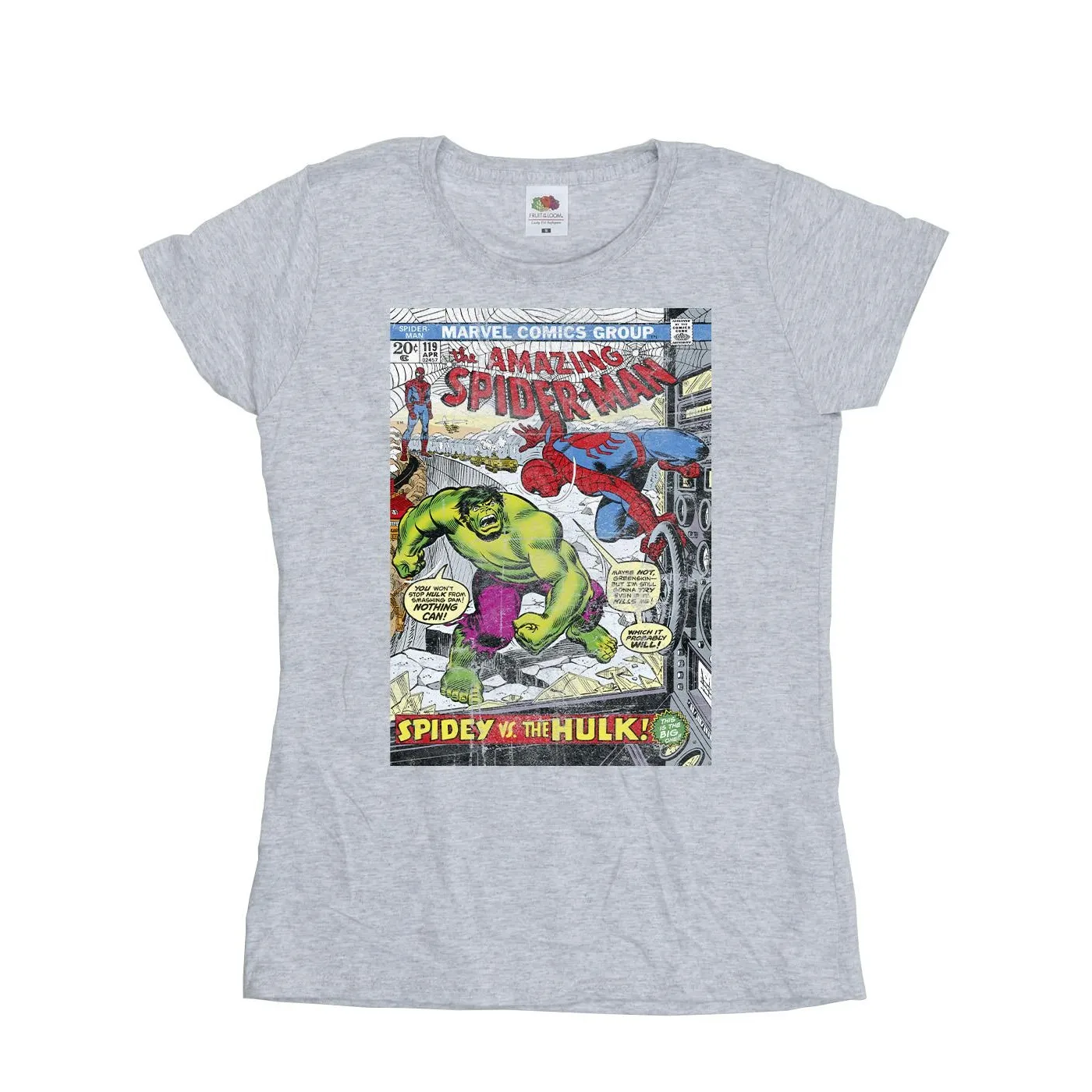 Marvel Womens/Ladies Spider-Man VS Hulk Cover Cotton T-Shirt