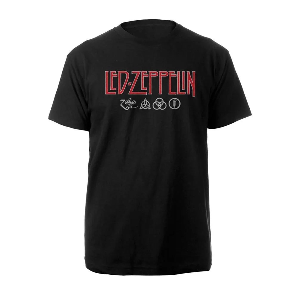 Led Zeppelin Unisex Adult Symbols Logo T-Shirt