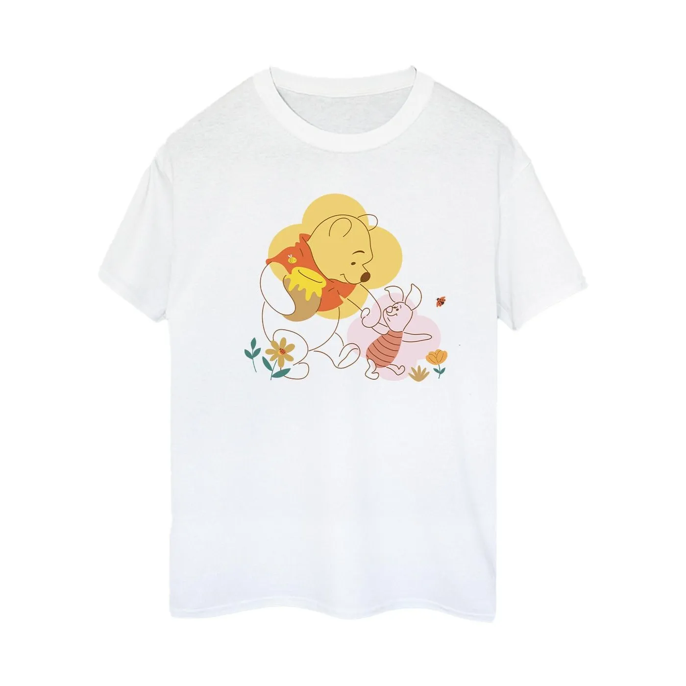 Disney Womens/Ladies Winnie The Pooh Piglet Cotton Boyfriend T-Shirt
