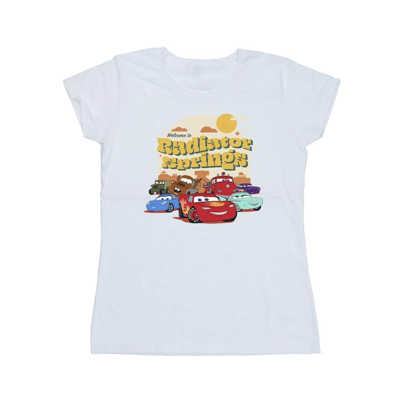 Disney Womens/Ladies Cars Radiator Springs Group Cotton T-Shirt
