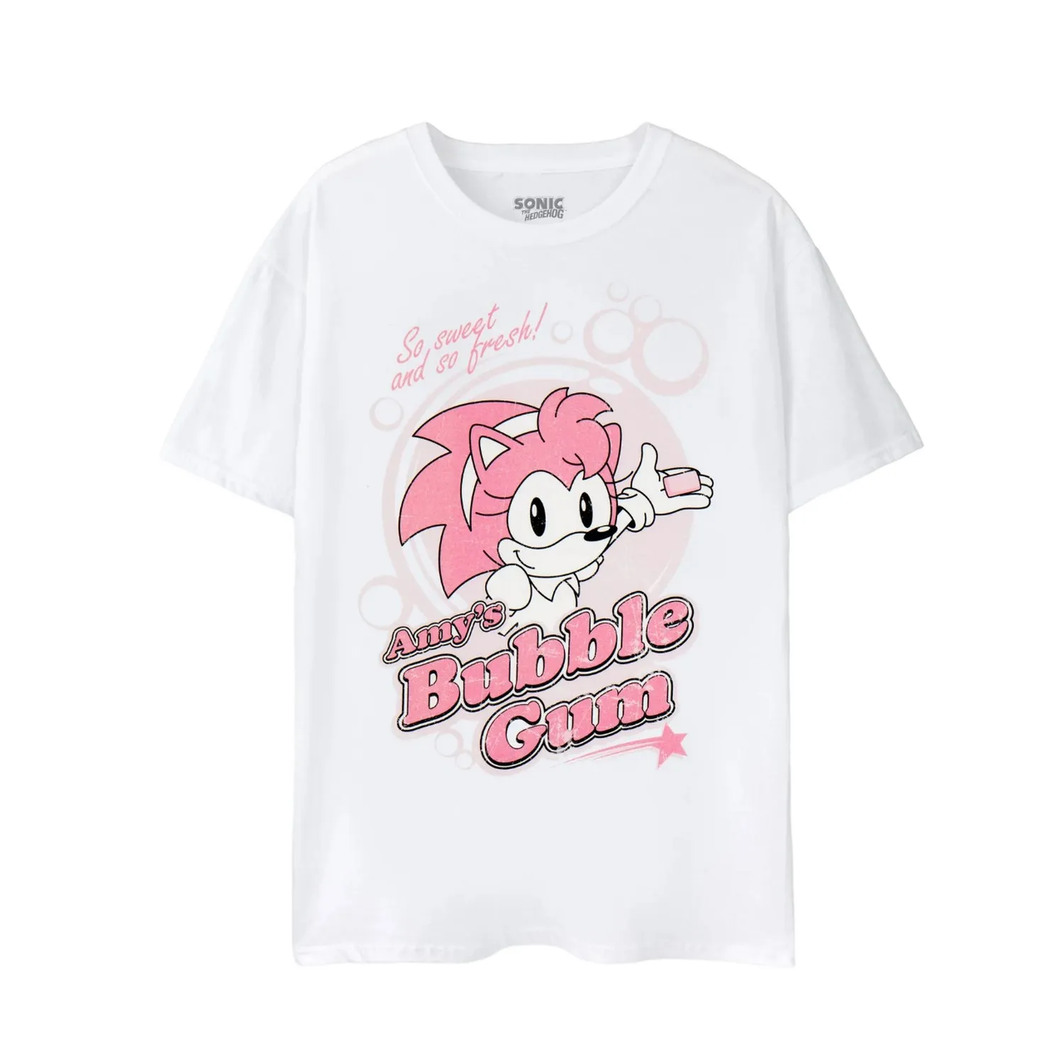 Sonic The Hedgehog Womens/Ladies Amy´s Bubblegum Short-Sleeved T-Shirt