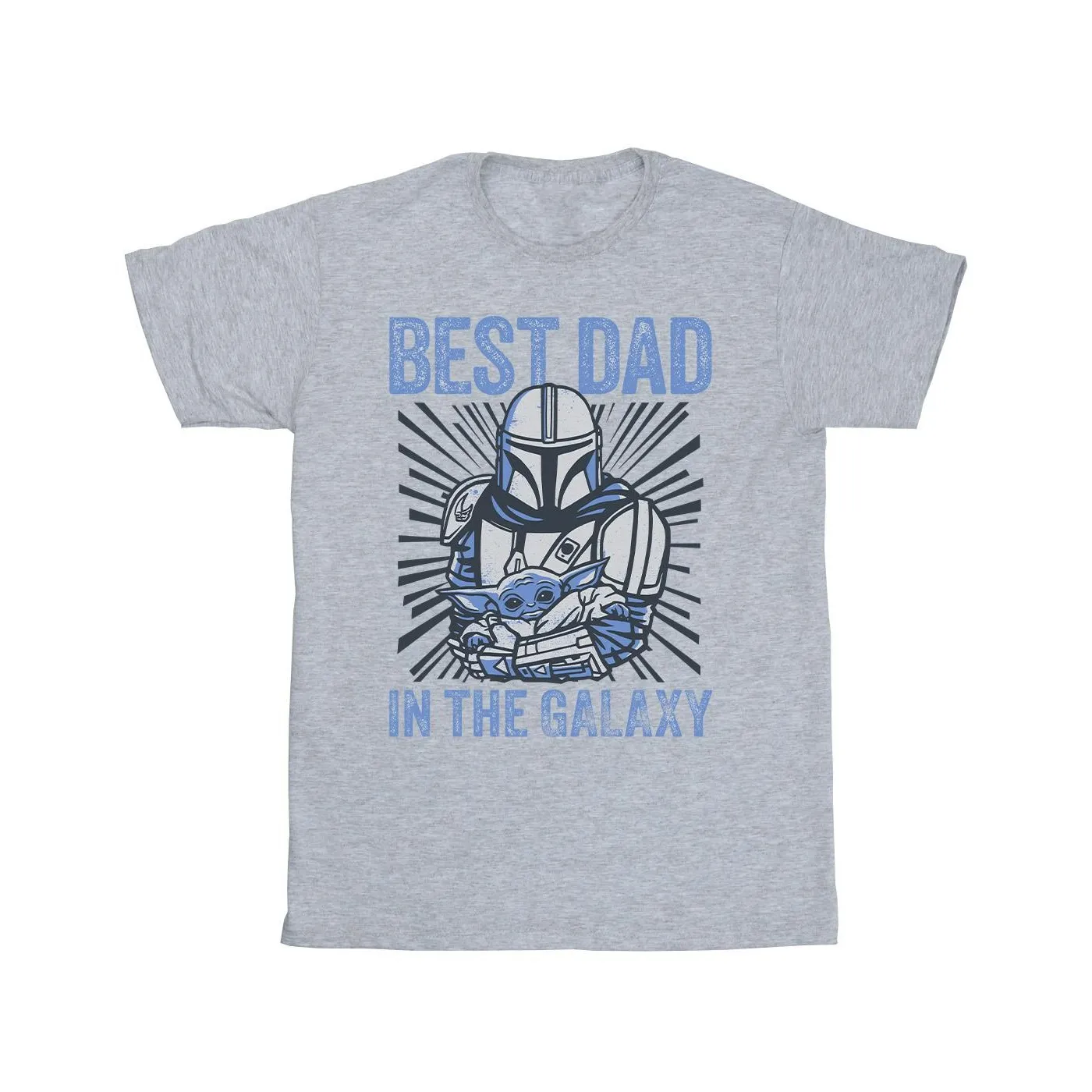 Star Wars Mens Mandalorian Best Dad Galaxy T-Shirt
