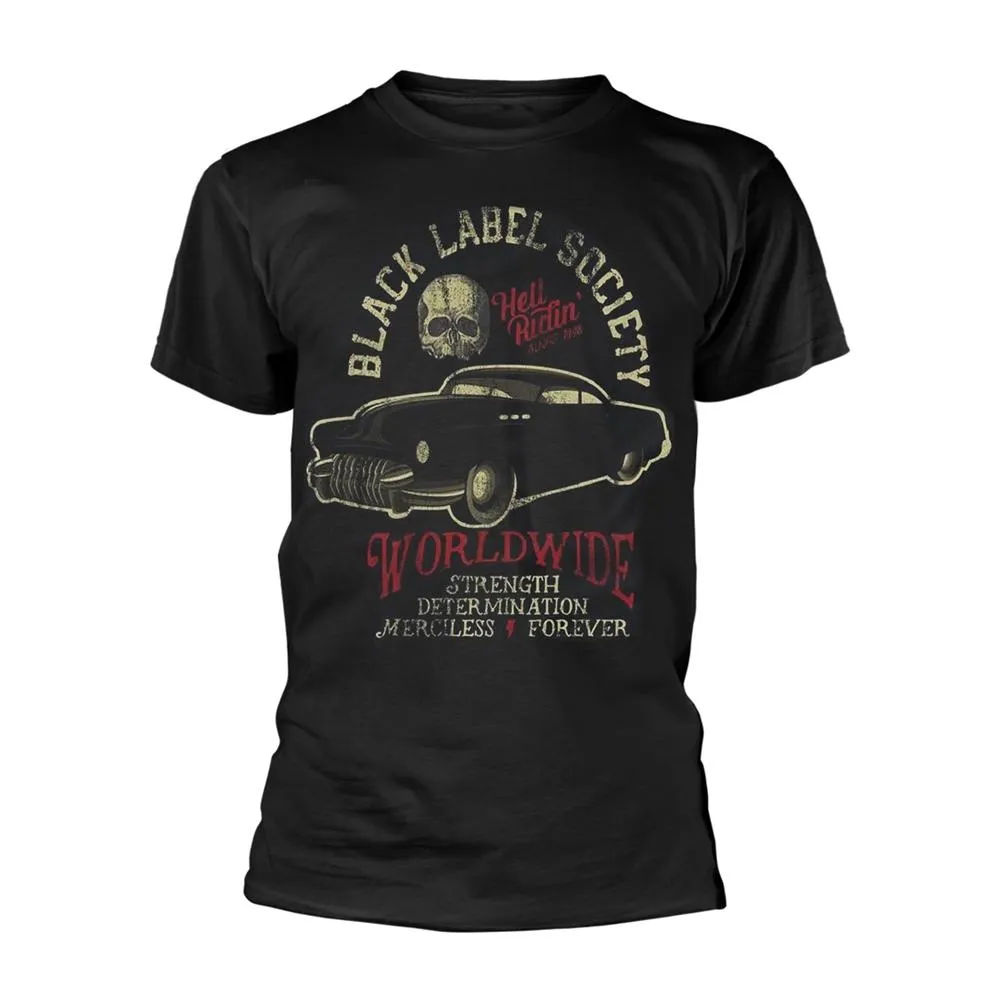 Black Label Society Unisex Adult Hell Riding Worldwide T-Shirt
