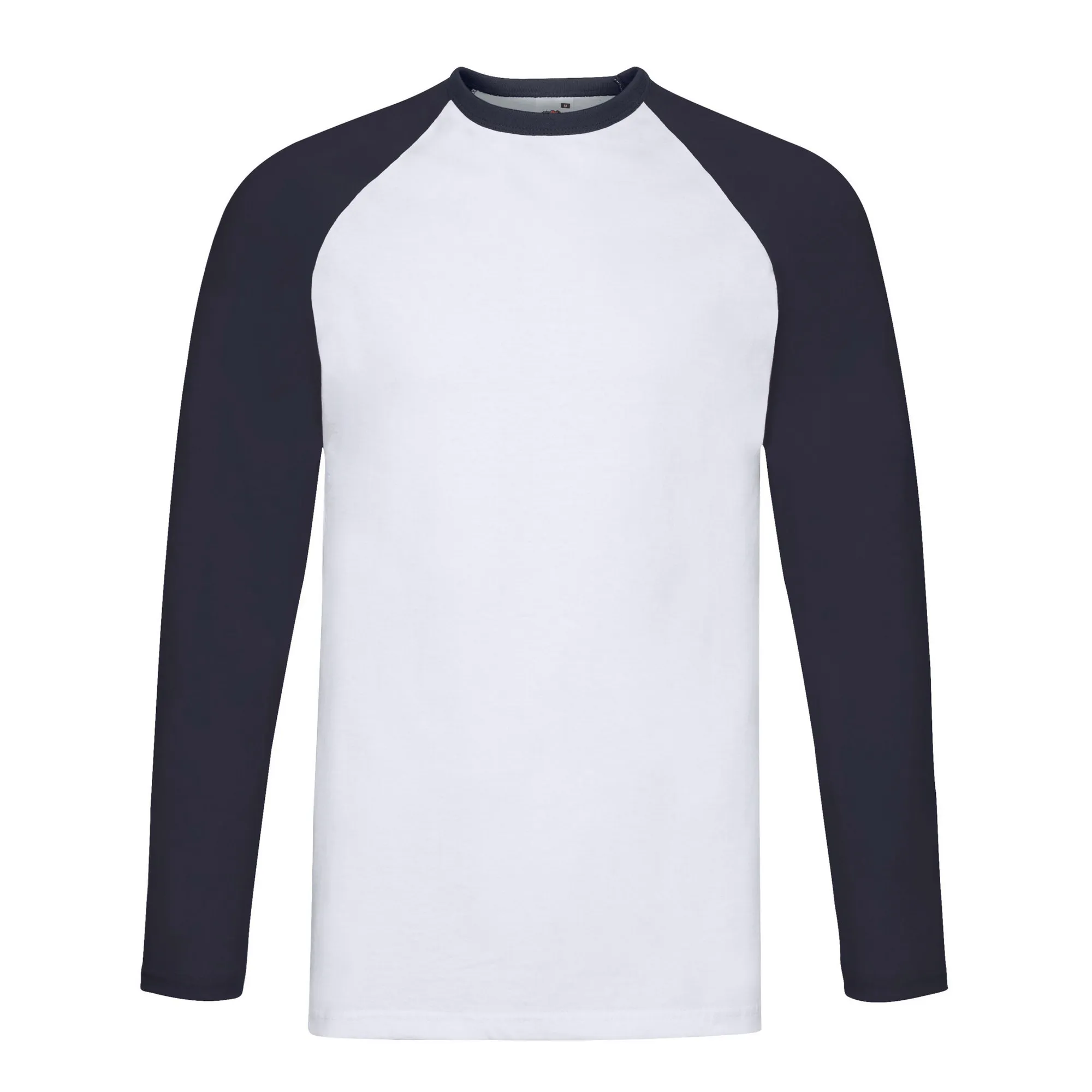 Fruit of the Loom Mens Contrast Long-Sleeved Baseball T-Shirt