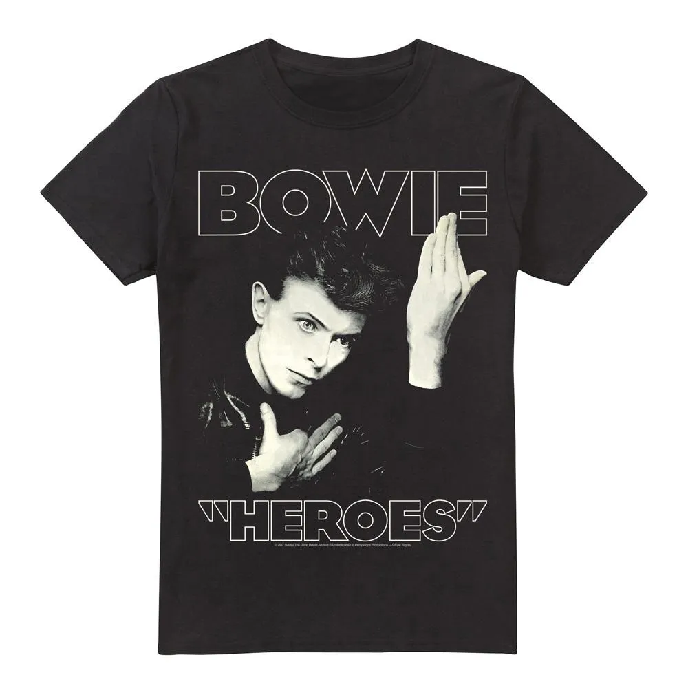 David Bowie Mens Heroes Cover T-Shirt