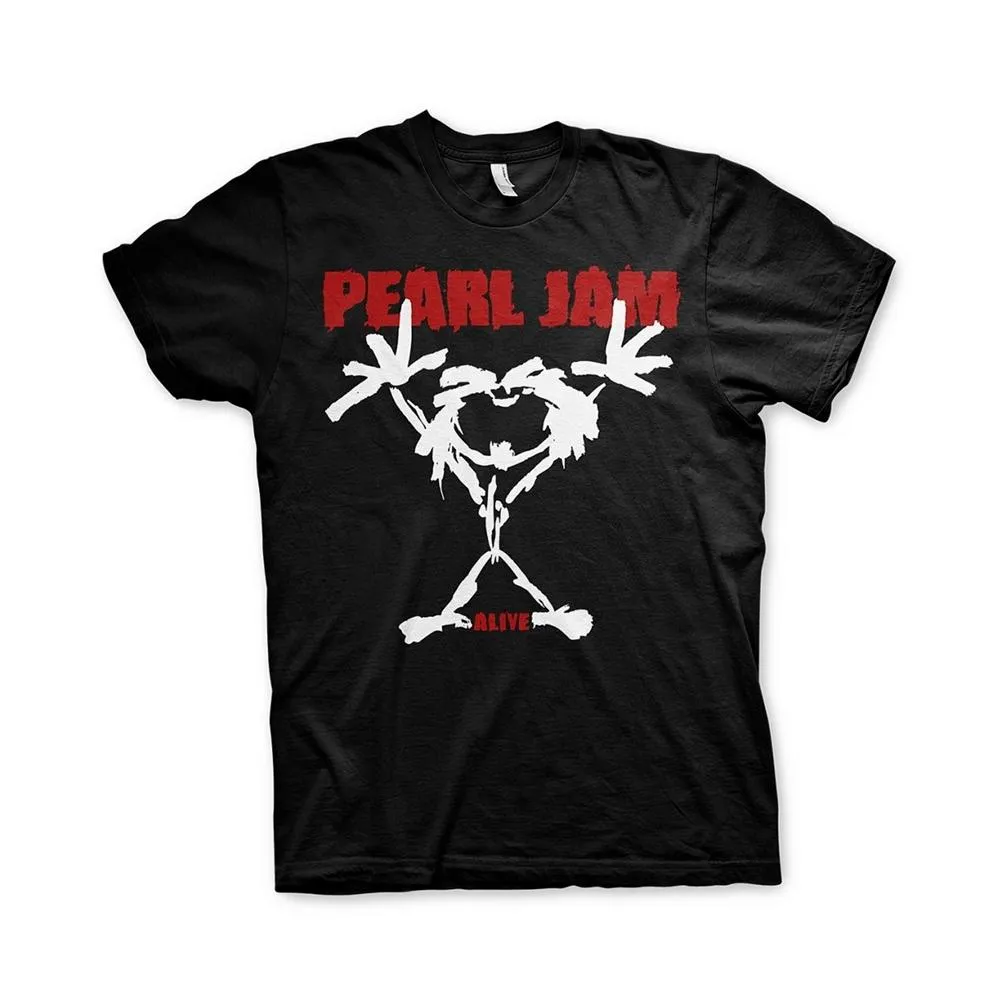 Pearl Jam Unisex Adult Alive Stickman T-Shirt