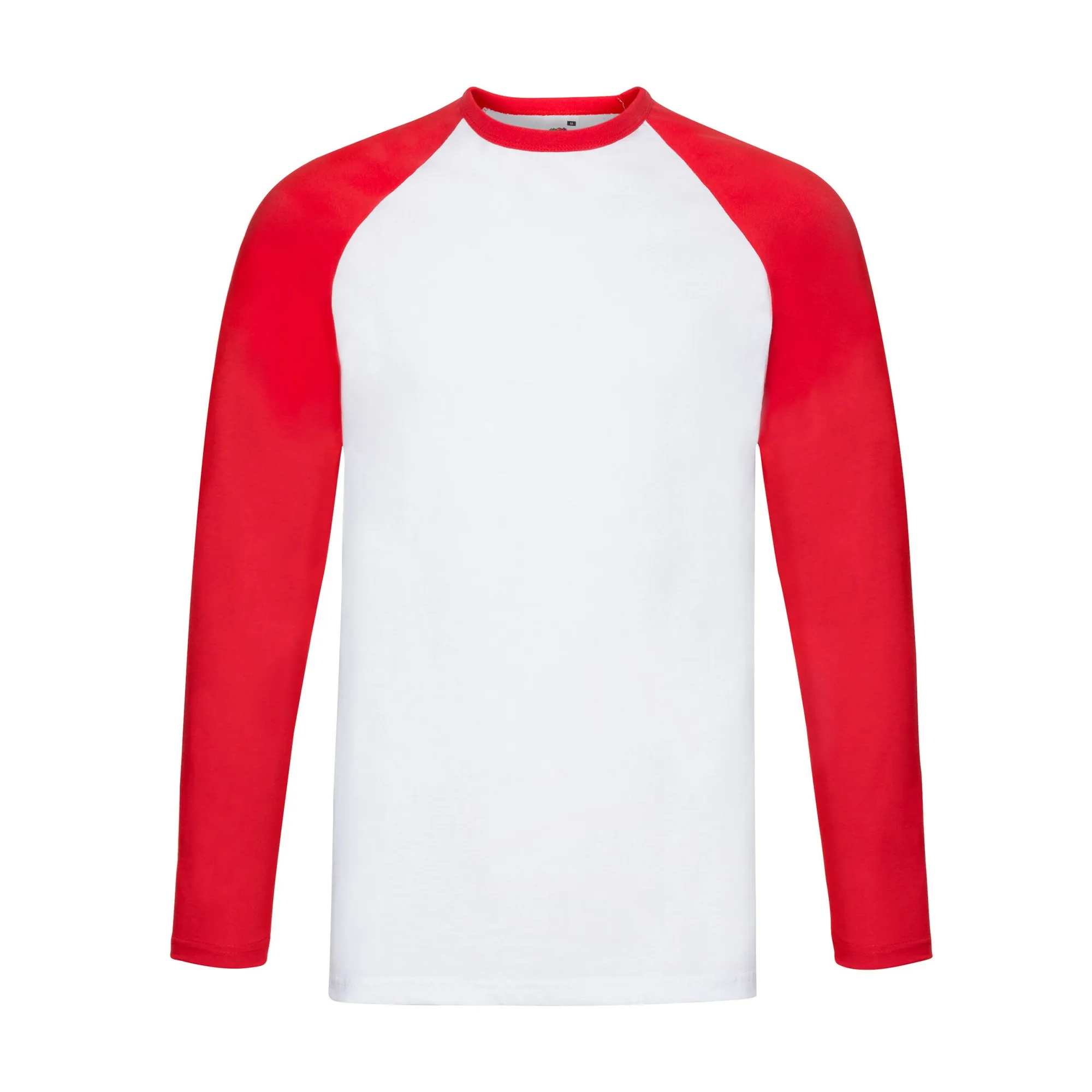 Fruit of the Loom Mens Contrast Long-Sleeved Baseball T-Shirt