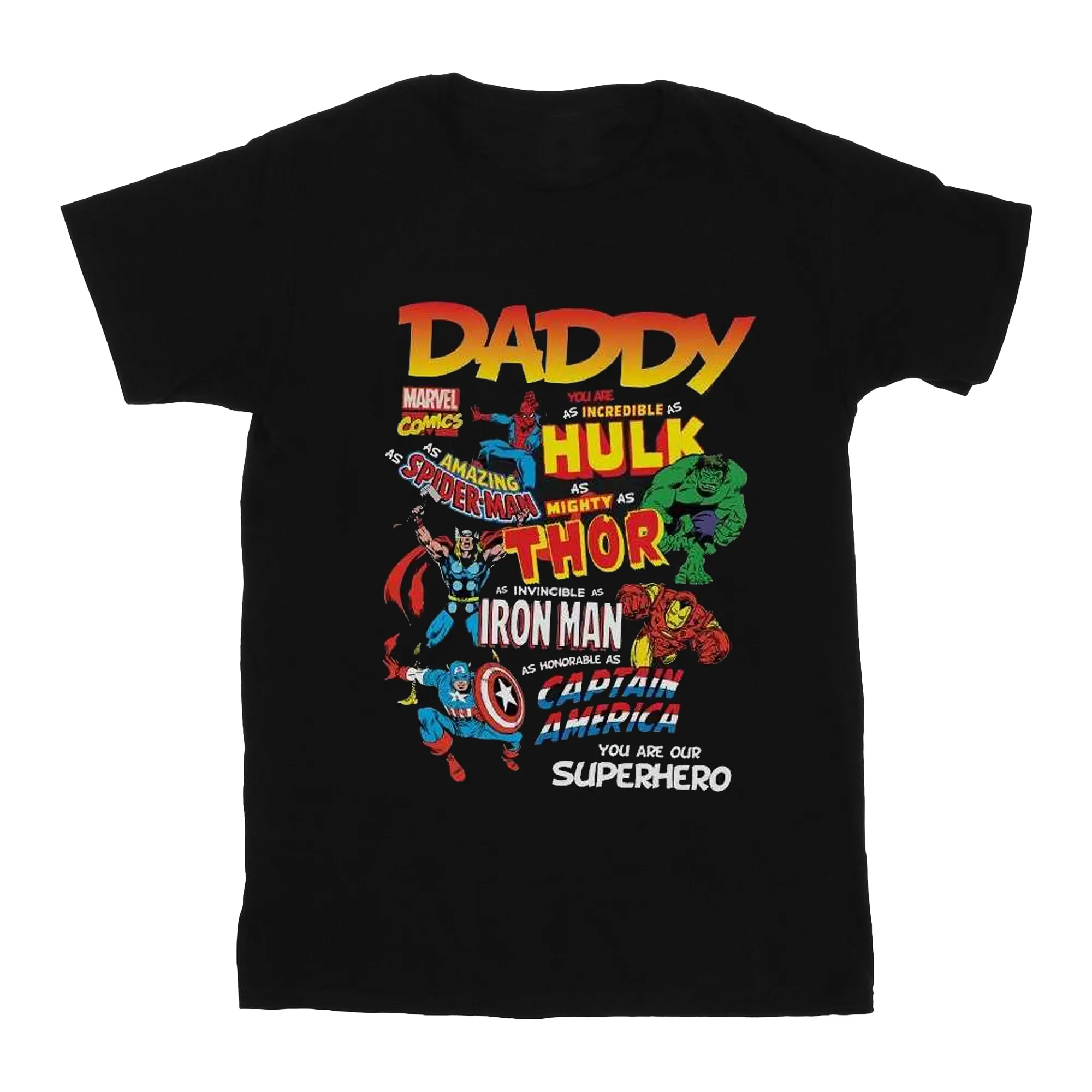 Marvel Mens Our Dad Superhero T-Shirt