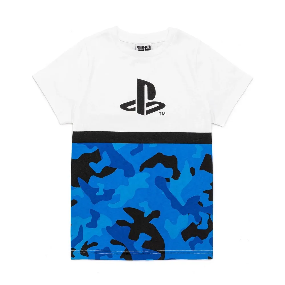 Playstation Boys Camo Logo T-Shirt