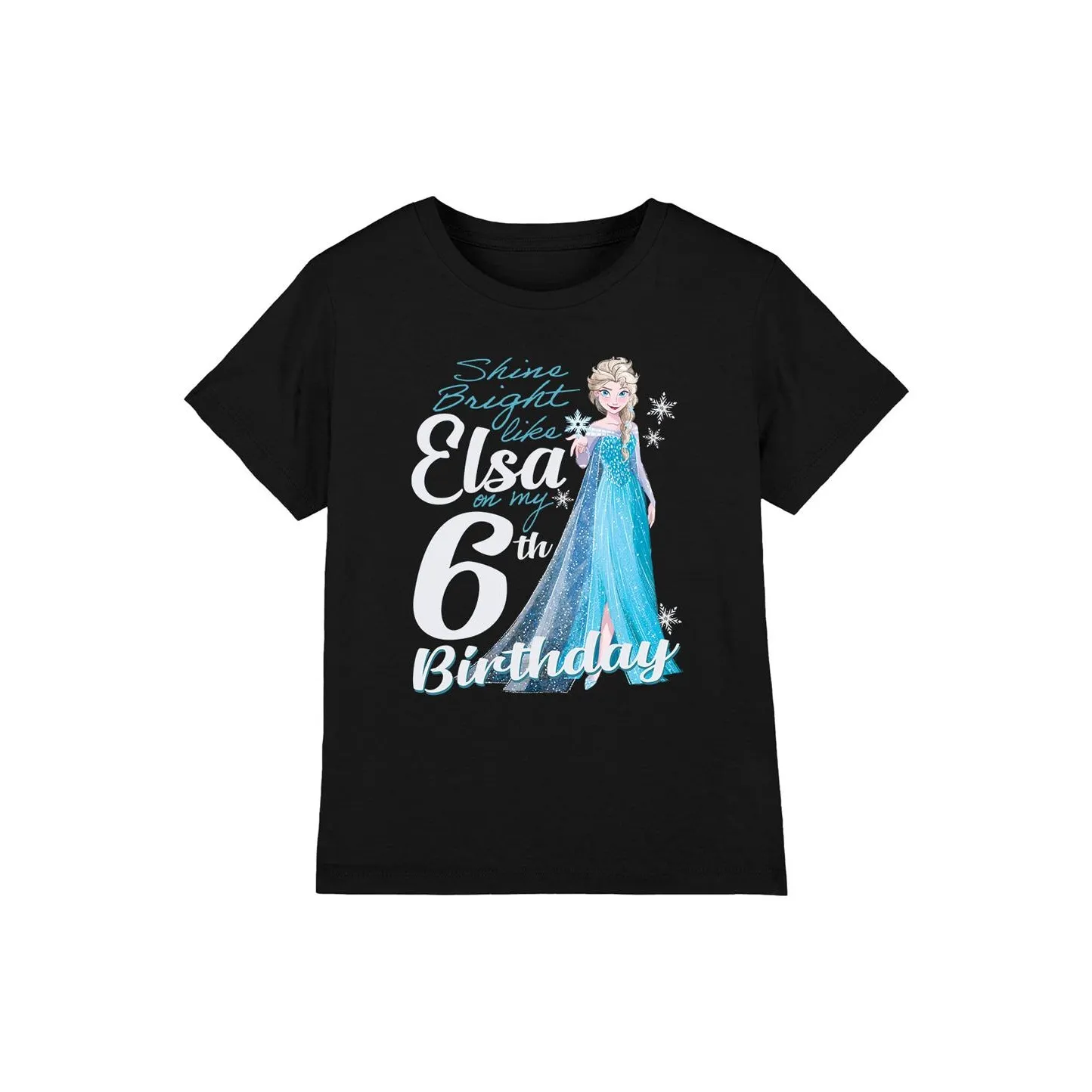 Frozen Childrens/Kids Bright Like Elsa 6th Birthday T-Shirt