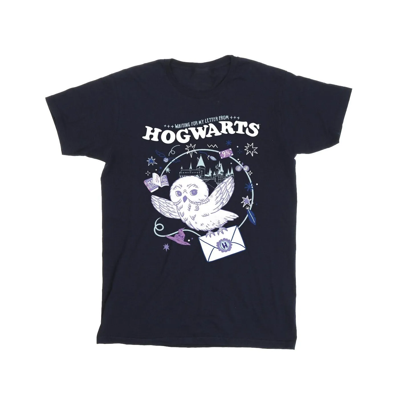 Harry Potter Girls Owl Letter From Hogwarts Cotton T-Shirt