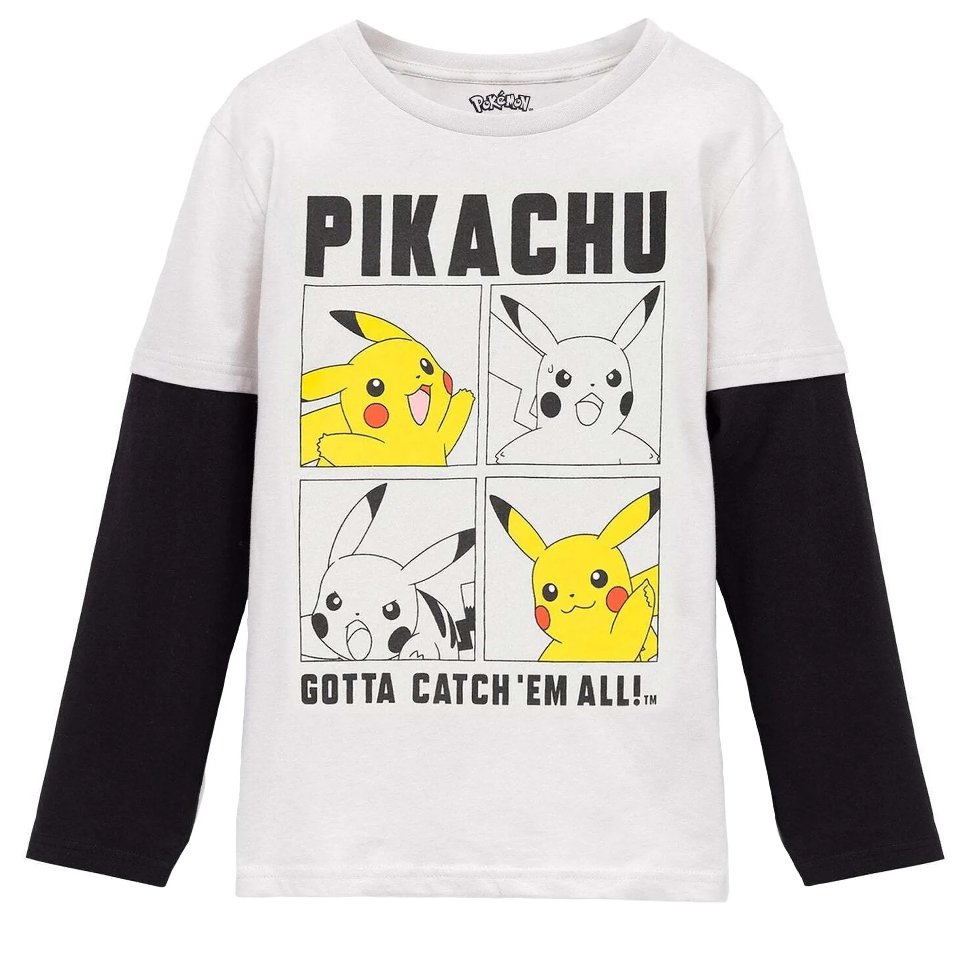 Pokemon Boys Pikachu Long-Sleeved Skater Top