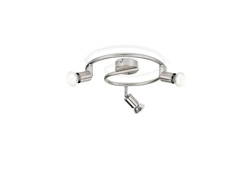 Philips myLiving Limbali-spotlys til tak/vegg, 3 stk., Spotlight på skinne, GU10, 3 ampuller, LED, 230 V, Kromfarget