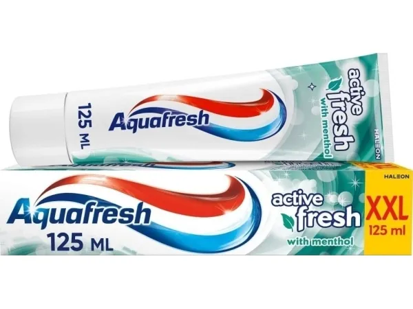 AQUAFRESH Active Fresh tannkrem med mentol 125 ml (XXL)