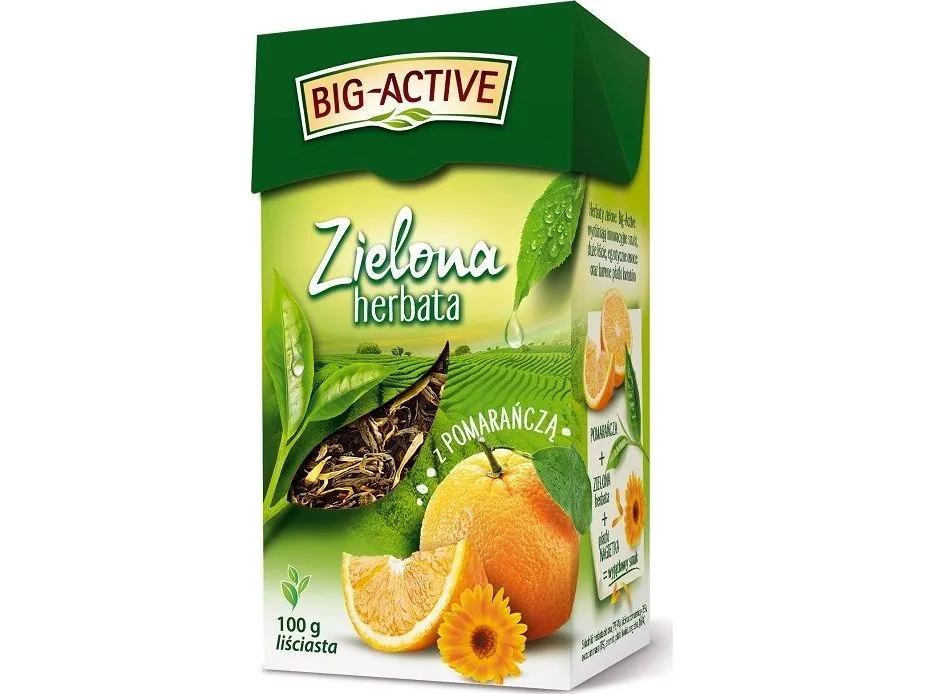 Big Active grønn te med appelsin 100 g