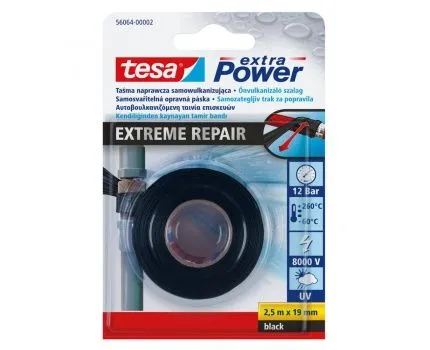 Selv-vulkaniserende tape tesa EXTREME REPAIR 2,5 m x 19 mm svart