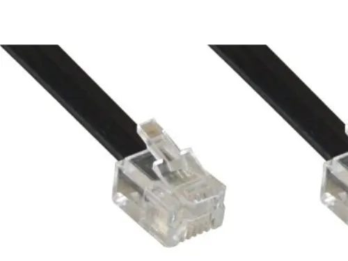 InLine 18848, 1 m, RJ12, RJ12, Sort, Hankjønn, Hankjønn