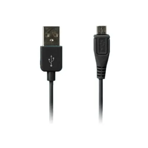 Micro USB Data og Ladnings kabel (Sort) 1m for Smartphones