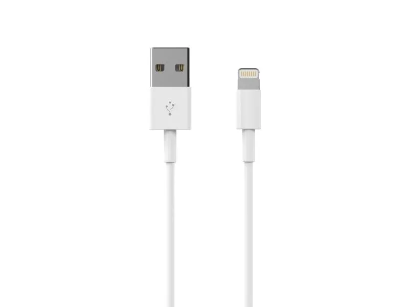 Sinox Lightning kabel. 2m. Hvid