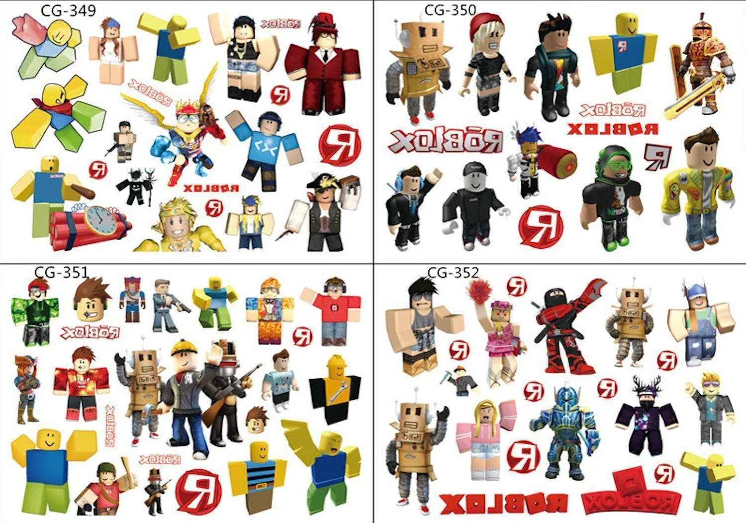 Roblox Tatoveringer - 4 ark - Barnetatoveringer