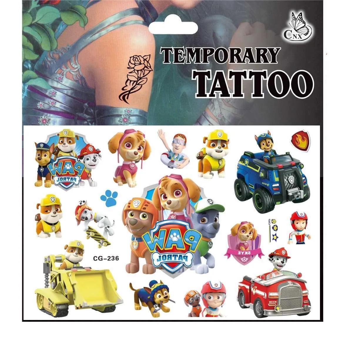 Paw patrulje tatoveringer - 17stk - Barnetatoveringer