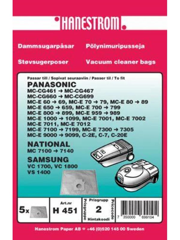 hanestroem Vacuum Cleaner Bags - 5 pcs