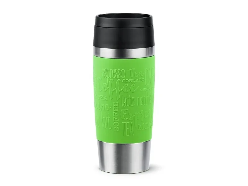 EMSA Travel Mug Classic , Grønn, Rustfritt stål, Silikon, Rustfritt stål, Polypropylen (PP), 36 ml, 8,3 cm, 200 mm