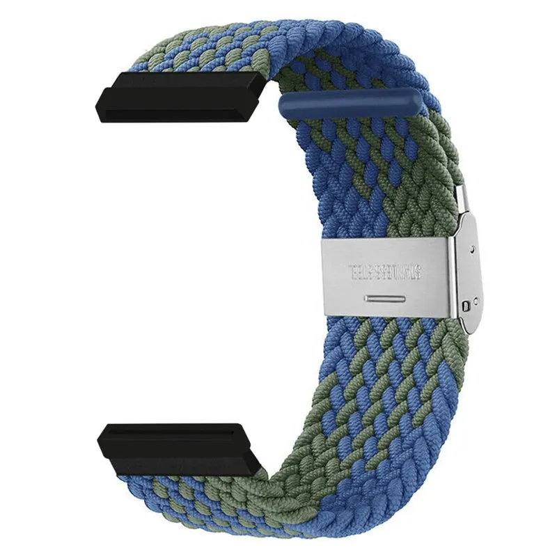 Flettet elastisk klokkereim til Fitbit Sense 2 - BlÃ¥grÃ¸nn