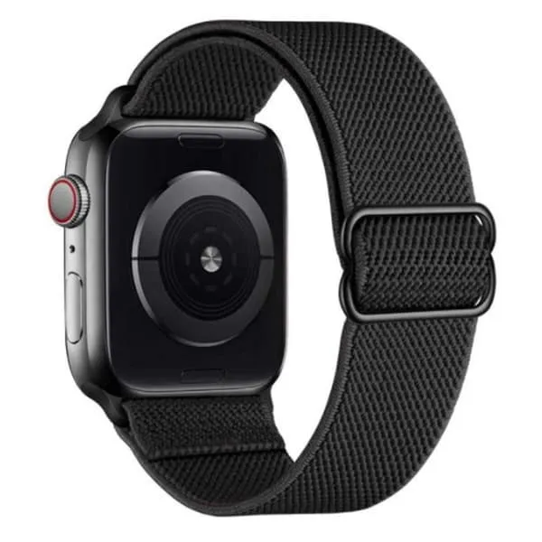 Apple Watch 42/44/45 armbånd nylon svart