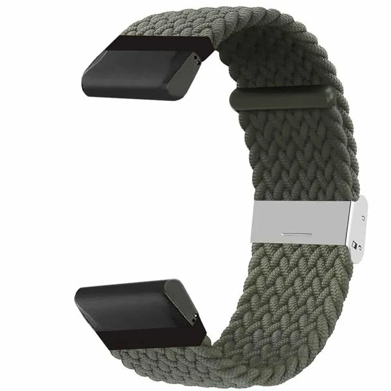 Flettet klokkereim til Garmin Forerunner 965 - Army