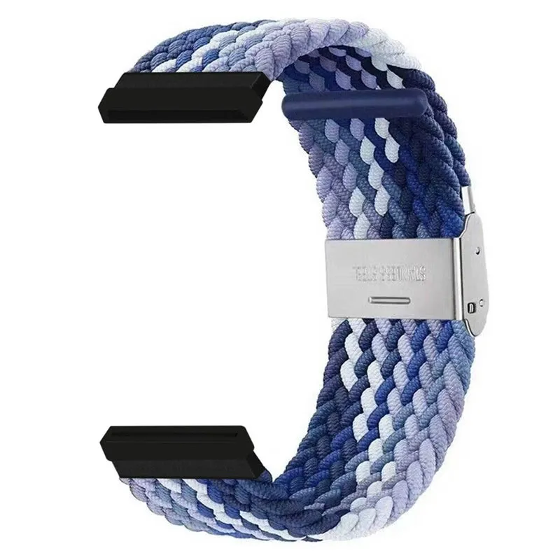 Flettet elastisk klokkereim til Fitbit Sense - Gradient blue