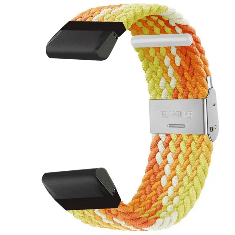 Flettet klokkereim til Garmin Fenix E - Gradient orange