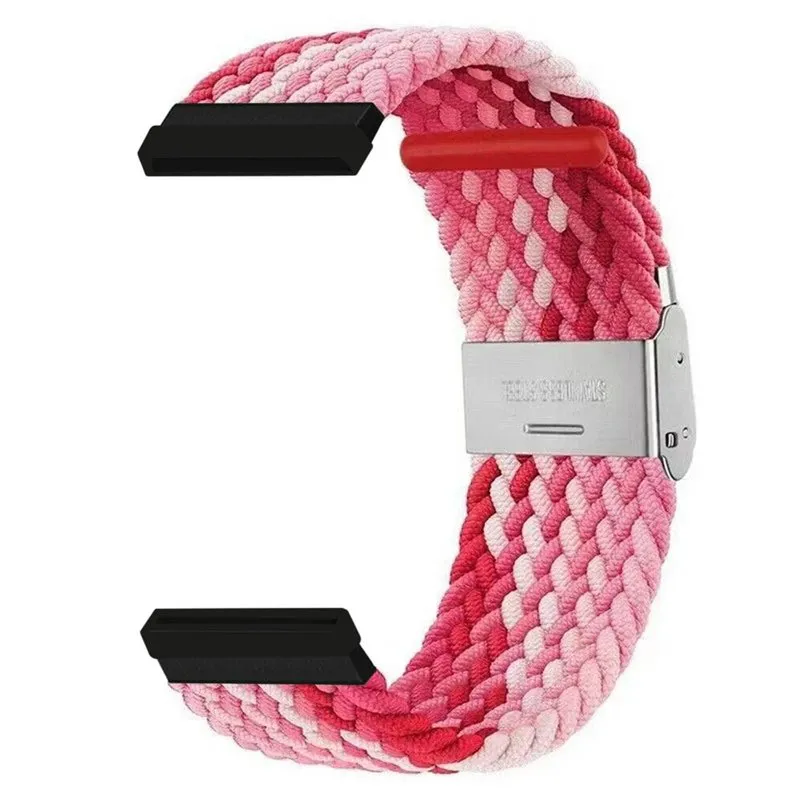Flettet elastisk klokkereim til Fitbit Versa 4 - Gradient red