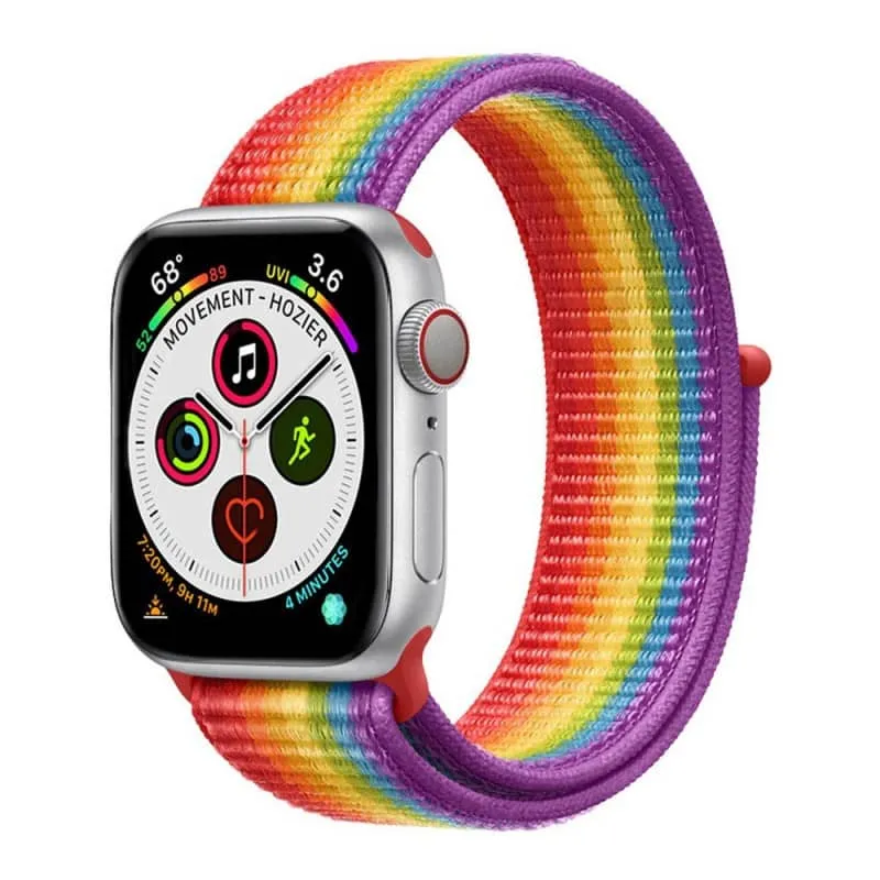 Nylon klokkereim til Apple Watch 5 (44mm) - Pride Edition
