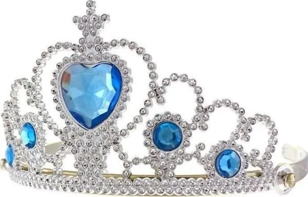 GoDan tiara prinsesse med blå steiner