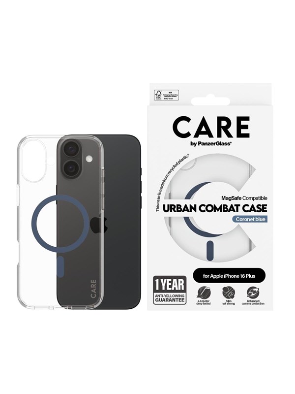 CARE by PanzerGlass Case Flagship Blue MagSafe iPhone 16 Plus