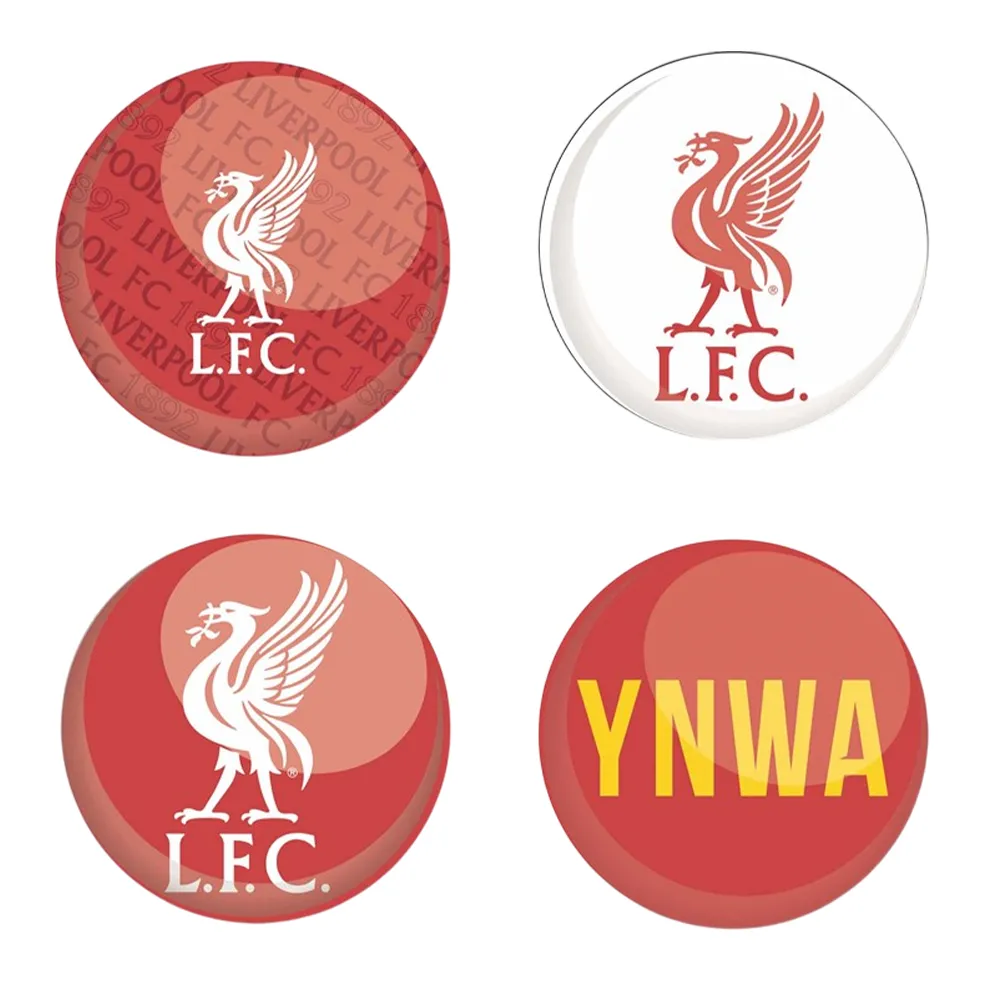 Liverpool FC YNWA Badge Set (Pack of 4)