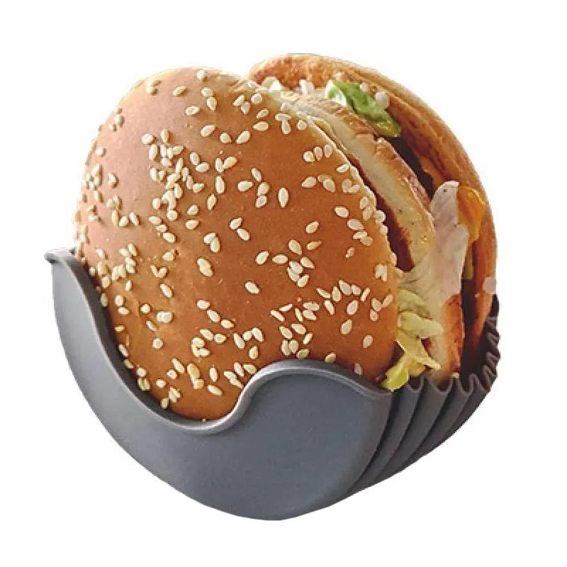 Hamburgerholder, Silikon - Svart