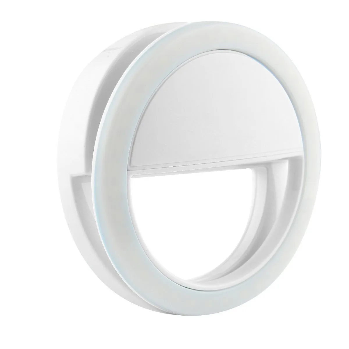 Universal Selfie-lampe / Ring med ulike lysnivåer - Hvit