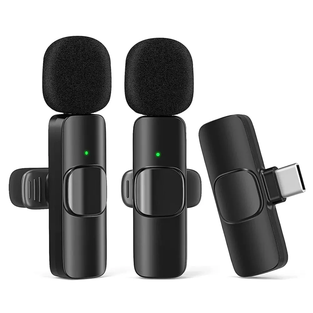 Lavalier-mikrofon for Mobil - Trådløs - USB-C - 2 stk