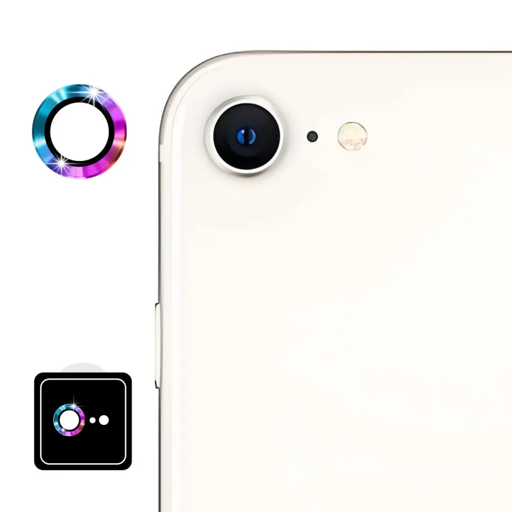 For iPhone 17e / 16e Kameralinsebeskytter ENKAY Hat-Prince Metallring Linsefilm