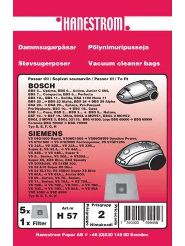 hanestroem Vacuum Cleaner Bags
