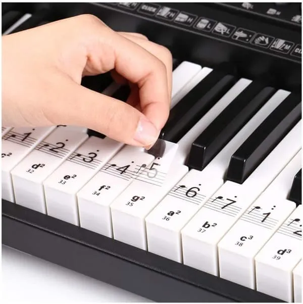 Note-klistremerker for piano-/keyboard-pianotaster