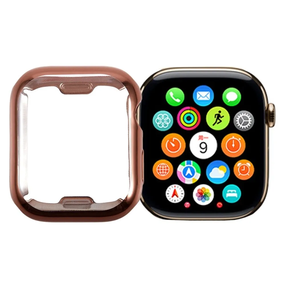 Apple Watch Series 3 / 2 / 1 38mm Watch Case Galvanisering av TPU-beskyttelsesdeksel med full dekning - Rose Gull