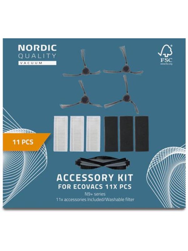 Nordic Quality Robotstøvsuger 11 Pcs Kit for Ecovacs