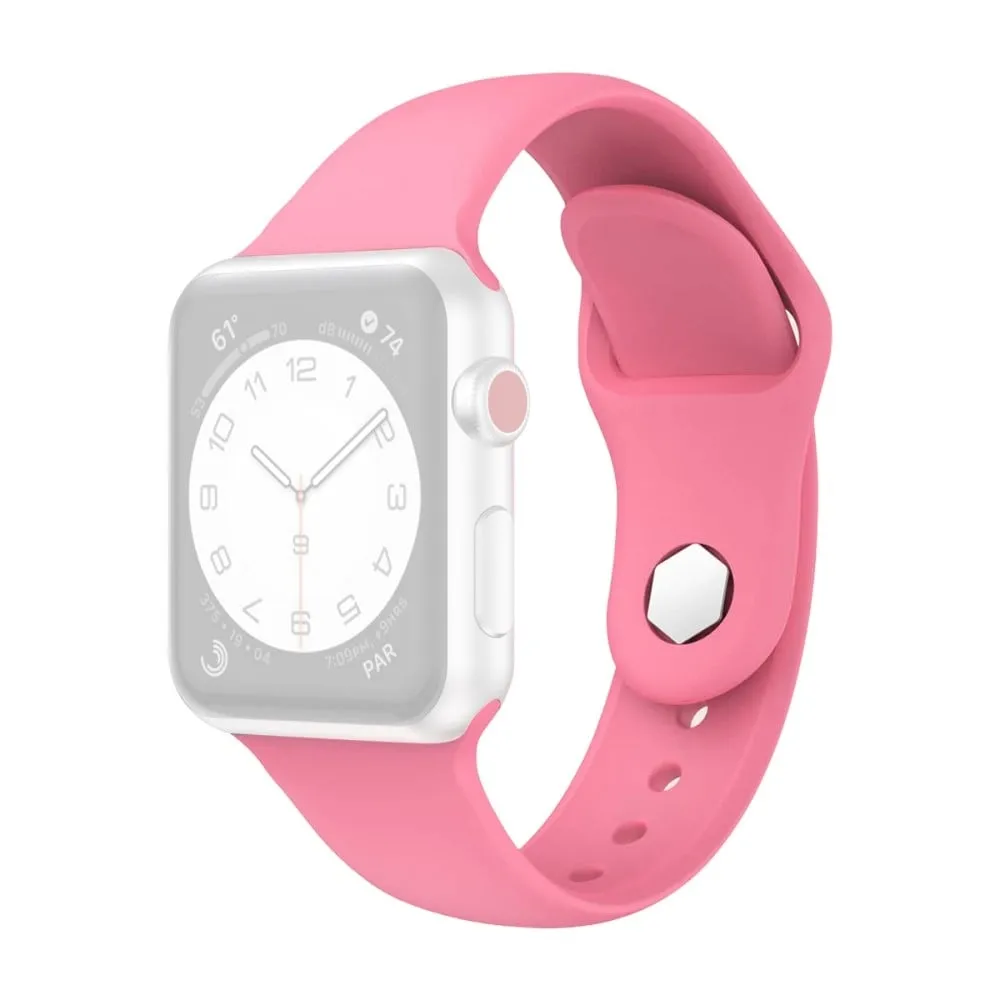 Apple Watch Series 8 (45 mm) silikonrem med sekskantet knott - Rosa