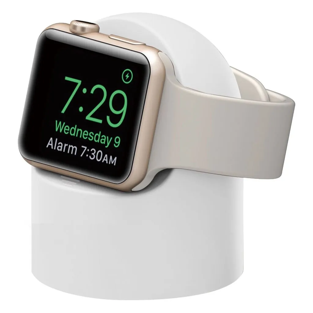 Universal Apple Watch Unik Stativ Og Lader Skjerm - Hvit